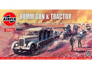 Airfix maquette militaire 02303V Vintage Classics 88mm Gun et Tractor 1/76