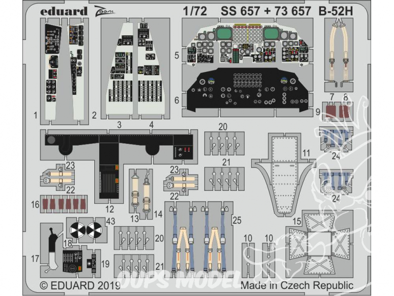 Eduard photodecoupe avion 73657 Intérieur B-52H Modelcollect 1/72