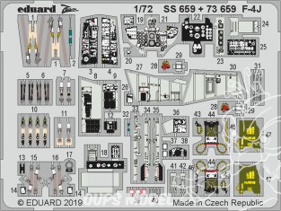 Eduard photodecoupe avion 73659 Amélioration F-4J Phantom Academy 1/72