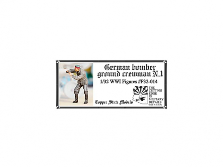 Copper State Models personel F32-014 Membre d'équipage au sol de bombardier allemand N.1 1/32