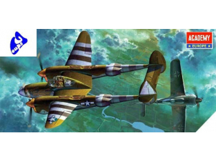 Academy maquettes avion 12405 P-38J LIG. EUROP. THEATER 1/72