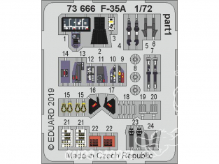 Eduard photodecoupe avion 73666 Amélioration F-35A Academy 1/72