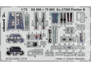 Eduard photodecoupe avion 73665 Amélioration Sukhoi Su-27SM Flanker B Zvezda 1/72