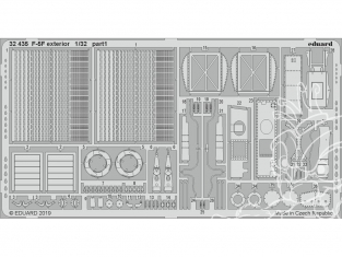 Eduard photodécoupe avion 32435 Extérieur F-5F Kitty Hawk 1/32