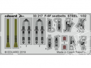 Eduard photodécoupe avion 33217 Harnais métal F-5F Kitty Hawk 1/32