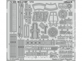 Eduard photodecoupe avion 72689 Amélioration MiG-21MF Eduard 1/72