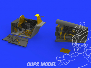 Eduard kit d'amelioration avion brassin 648472 Cockpit & compartiment radio Messerschmitt Bf 109E Eduard 1/48