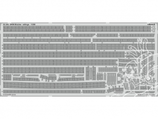 Eduard photodecoupe bateau 53242 Rambardes DKM Blucher Trumpeter 1/350