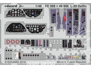 EDUARD photodecoupe avion 49998 Intérieur L-29 Delfin AMK 1/48
