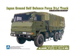 Aoshima maquette militaire 02322 JAPAN AUTO-DEFENSE FORCE 3 CAMION 1 / 2T 1/72