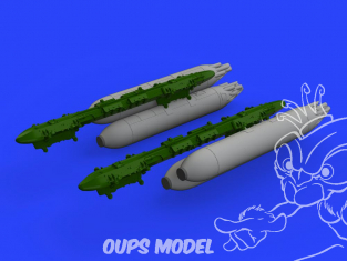 Eduard kit d'amelioration avion brassin 648478 Armement SUU-7 Dispenser avec tubes prolongés 1/48