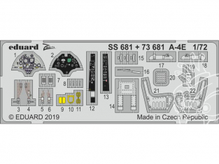 Eduard photodecoupe avion SS681 Zoom Amélioration A-4E Hobby Boss 1/72