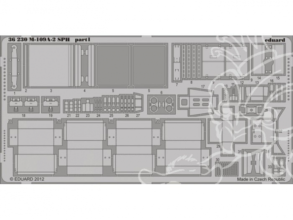 Eduard photodecoupe militaire 36230 M109A2 SPH 1/35
