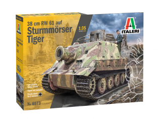 Italeri maquette militaire 6573 38 cm RW 61 auf STURMMORSER TIGER 1/35