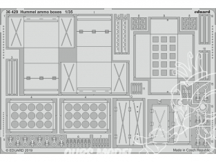 Eduard photodecoupe militaire 36429 Caisses munitions Hummel Tamiya 1/35