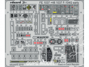 EDUARD photodecoupe avion 491037 Amélioration F-104G Early Kinetic 1/48