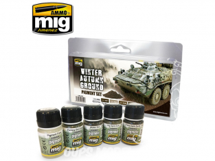 MIG weathering 7455 Set Pigments - Sol Hiver Automne 5 x 35ml