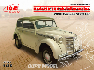 Icm maquette figurines 35483 Kadett K38 limousine cabriolet WWII German Staff Car 1/35