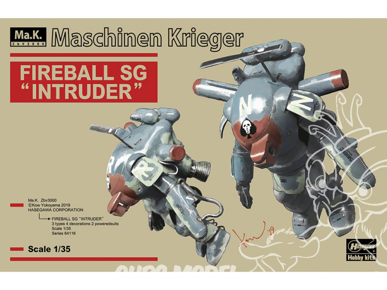 Hasegawa maquette serie 64116 Maschinen Krieger Fireball SG «Intruder» 1/35