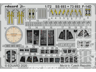 Eduard photodecoupe avion 73693 Amélioration F-14D Great Wall Hobby 1/72