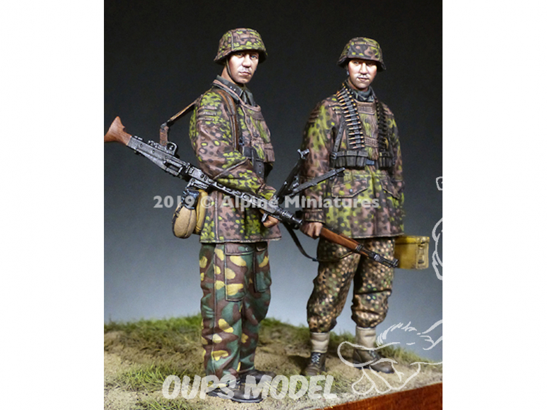 Alpine figurine 35268 Ensemble MG Team 12 SS "HJ" (2 figurines) 1/35