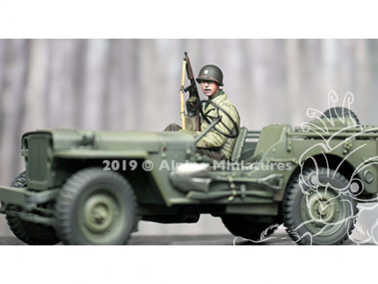 Alpine figurine 35260 Passager américain Jeep WW2 1/35