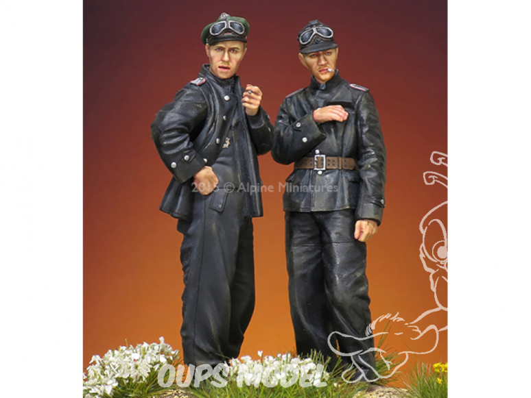 Alpine figurine 35207 Set ensemble WSS AFV Equipage 44-45 n°1 et n°2 (2 figurines) 1/35