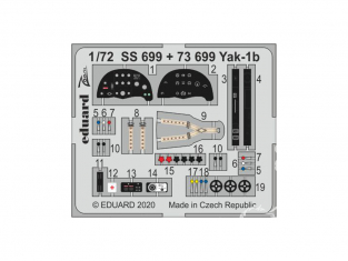 Eduard photodecoupe avion SS699 Zoom Amélioration Yak-1b Arma Hobby 1/72