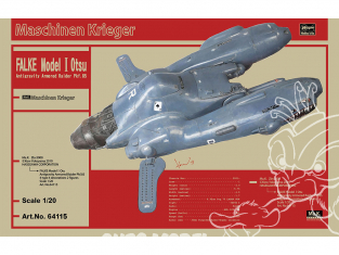 HASEGAWA maquette espace 64115 Chasseur blindé anti-gravité Pkf.85 Falke Type I 1/20