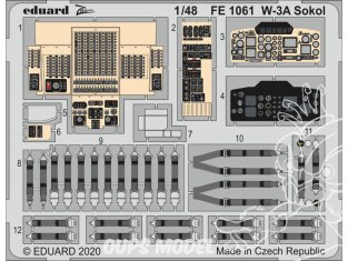 EDUARD photodecoupe avion FE1061 Zoom Amélioration W-3A Sokol Answer 1/48