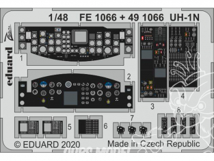 EDUARD photodecoupe hélicoptère FE1066 Zoom Amélioration UH-1N Kitty Hawk 1/48