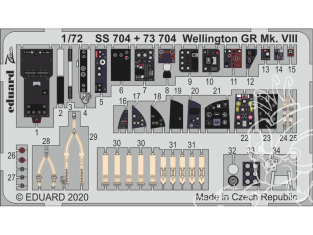 Eduard photodecoupe avion 73704 Amélioration Wellington GR Mk.VIII Airfix 1/72