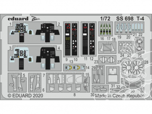 Eduard photodecoupe avion SS698 Zoom amélioration T-4 Hobby Boss 1/72