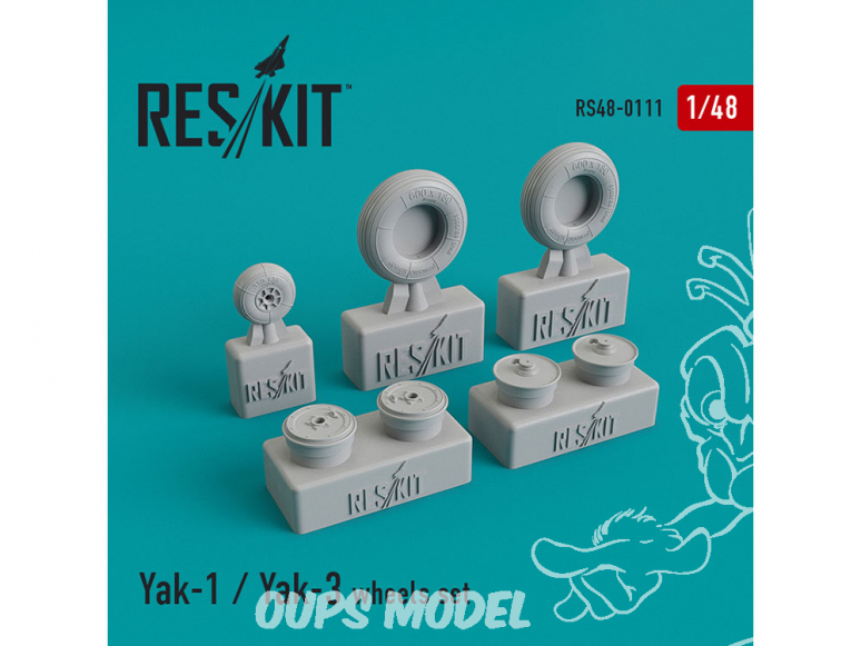 ResKit kit d'amelioration avion RS48-0111 Ensemble de roues Yak-1 / Yak-3 1/48