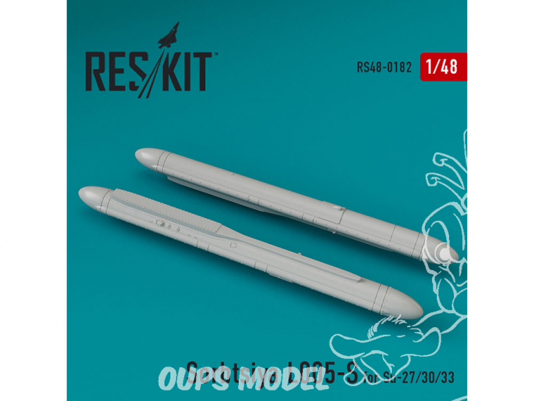 ResKit kit d'amelioration avion RS48-0182 Nacelle de brouillage Sorbtsiya L005-S for Su-27/30/33 (2 pcs) 1/48