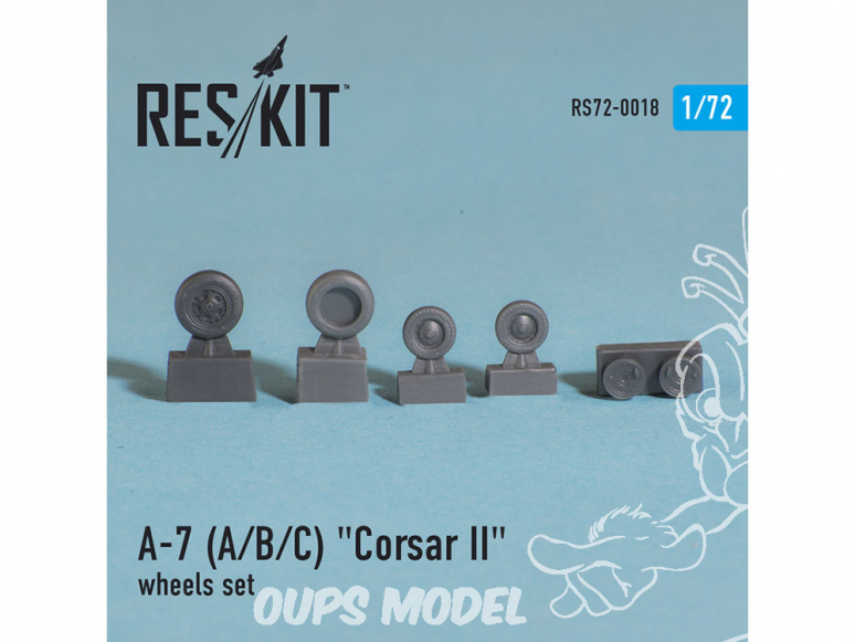 ResKit kit d'amelioration avion RS72-0018 Ensemble de roues A-7 "Corsair II" (A/B/C/E) 1/72