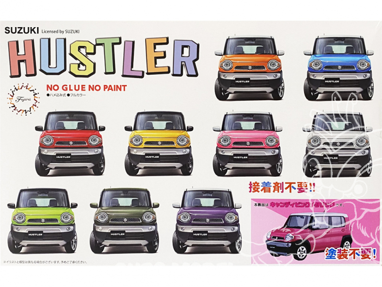 Fujimi maquette voiture 66158 Suzuki Hustler Rose SNAP 1/24