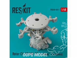 ResKit kit d'amelioration Helico RSU48-0011 Rotor CH-53 MH-53 HH-53 Pave Low III, GA, GS, G, Sea Stallion 6 pales 2 moteurs 1/48