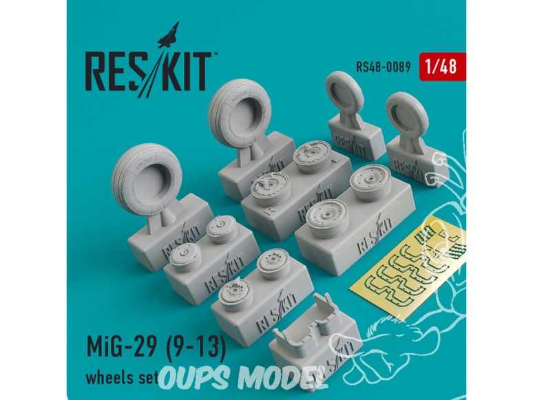 ResKit kit d'amelioration avion RS48-0089 Ensemble de roues pour MiG-29 (9-13) 1/48