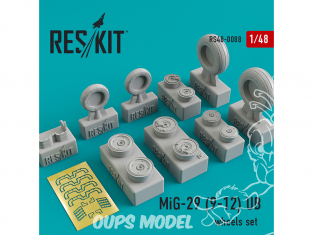 ResKit kit d'amelioration avion RS48-0088 Ensemble de roues pour MiG-29 (9-12) UB 1/48