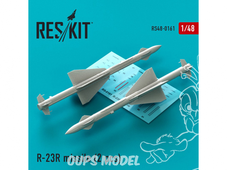 ResKit kit RS48-0161 R-23R missile (2 pcs) pour Mig-23 1/48