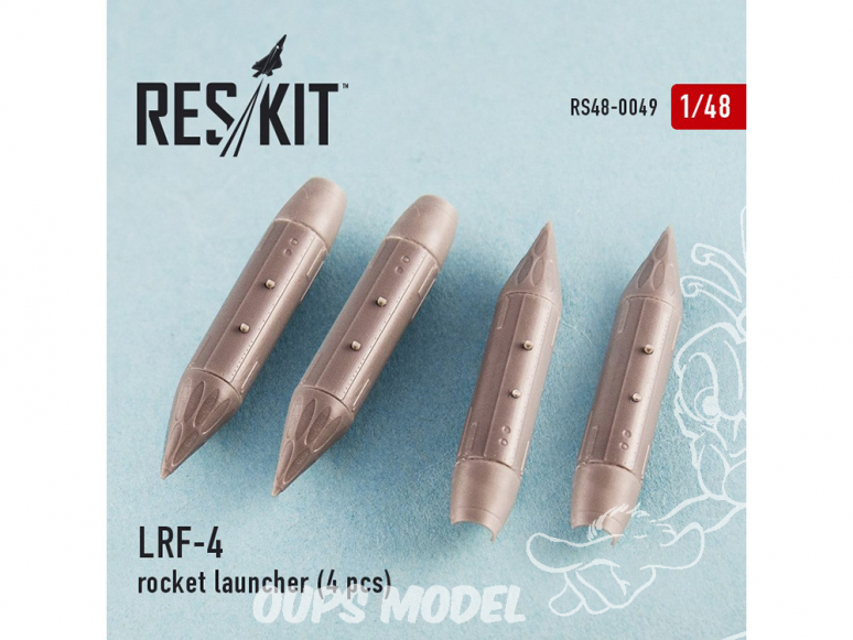 ResKit kit RS48-0049 LRF-4 lance-roquettes (4 pcs) pour Mirage F.1, Mirage 2000 et Sepecat Jaguar 1/48