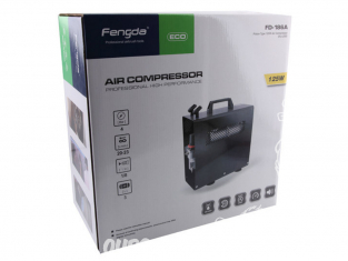 Compresseur Aerographe Professionnel Fengda FD 189, power 125 W, Air Flow  20 23 L, Auto start 3 bar, max pressure 6 bar, Air - Cdiscount Bricolage