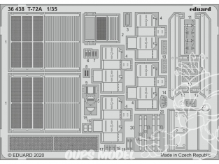 Eduard photodecoupe militaire 36438 Amélioration T-72A Hobby Boss 1/35