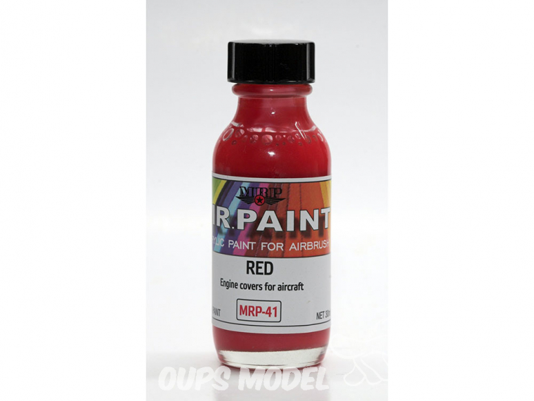 MRP peintures 041 Couvercles de moteur rouge pour avions 30ml