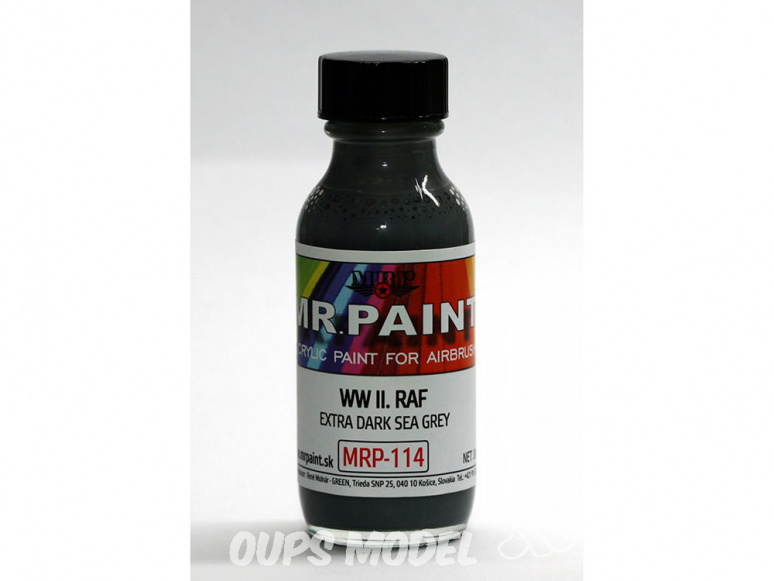 MRP peintures 114 GRIS MER EXTRA FONCE R.A.F 30ml