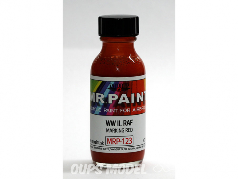 MRP peintures 123 MARQUAGE ROUGE R.A.F 30ml