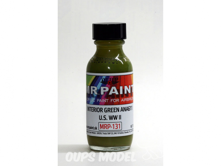 MRP peintures 131 INTÉRIEUR VERT ANA 611 avions U.S. WWII 30ml