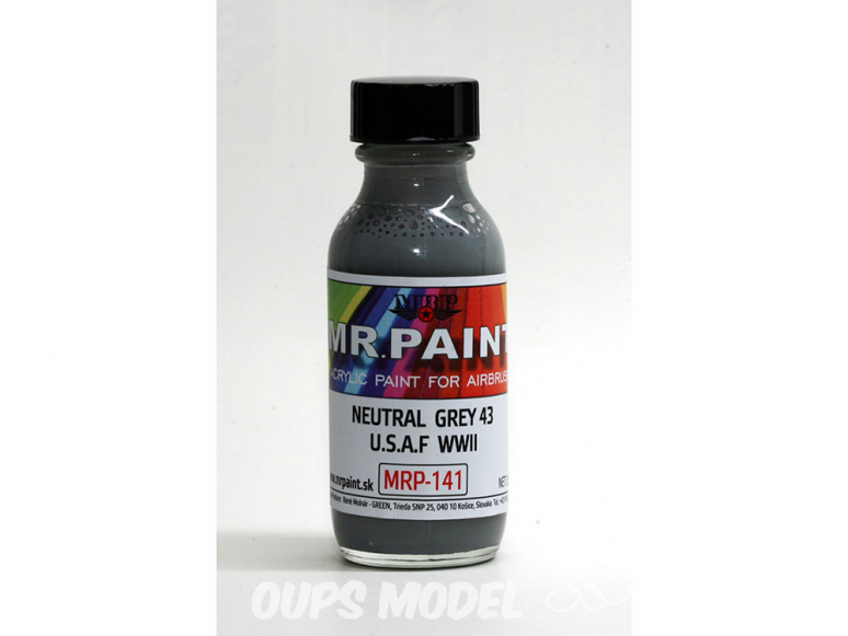 MRP peintures 141 GRIS NEUTRE 43 avions U.S. WWII 30ml