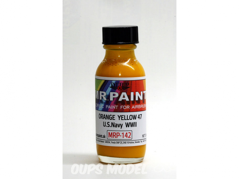 MRP peintures 142 ORANGE JAUNE 47 avions U.S. WWII 30ml